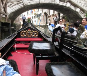 Gondola ride in Venice